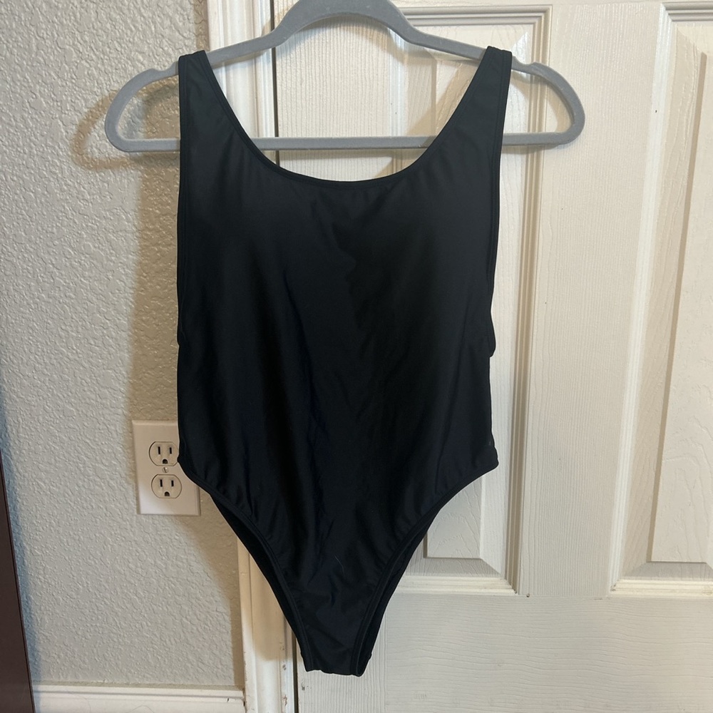 Xhilaration Black Scoop-back Swimsuit